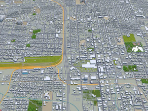 san bernardino city california usa 40km 3D-Modell