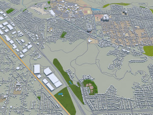 san bernardino city california usa 40km 3D-Modell