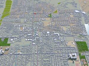 san bernardino city california usa 40km 3D-Modell