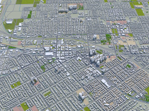 san bernardino city california usa 40km 3D-Modell