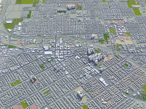 san bernardino city california usa 40km 3D Model