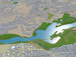 san bernardino city california usa 40km 3D Model