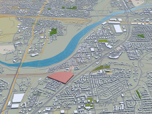 san bernardino city california usa 40km 3D-Modell