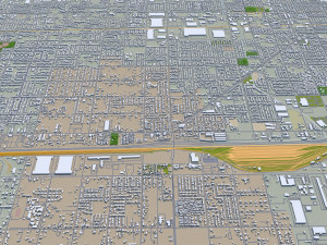 san bernardino city california usa 40km 3D-Modell