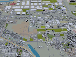 san bernardino city california usa 40km 3D-Modell