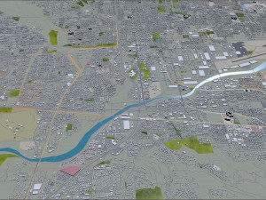 san bernardino city california usa 40km 3D-Modell