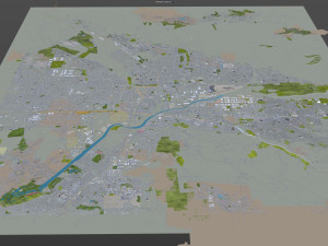 san bernardino city california usa 40km 3D-Modell