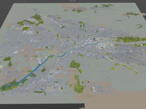 san bernardino city california usa 40km 3D Model