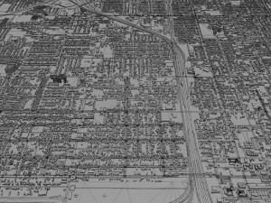 san bernardino city california usa 40km 3D-Modell