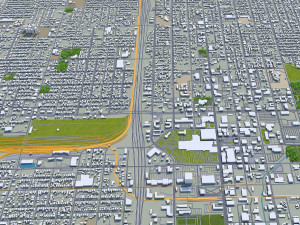 san bernardino city california usa 40km 3D-Modell