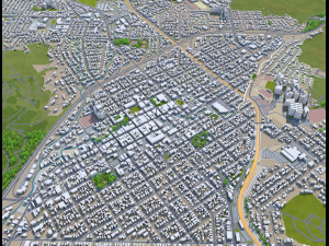 san luis obispo city california usa 20km Modello 3D