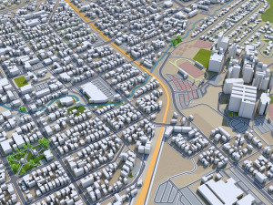 san luis obispo city california usa 20km Modello 3D