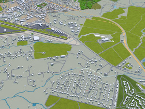 san luis obispo city california usa 20km Modello 3D