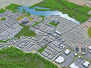 san luis obispo city california usa 20km Modello 3D