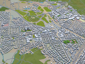 san luis obispo city california usa 20km Modello 3D