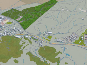 san luis obispo city california usa 20km Modello 3D