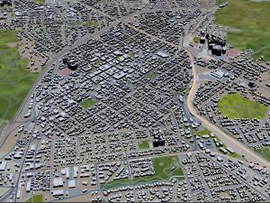 san luis obispo city california usa 20km Modello 3D