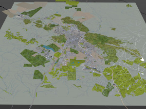 san luis obispo city california usa 20km Modello 3D