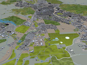 san luis obispo city california usa 20km Modello 3D