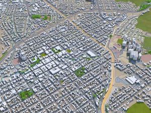 san luis obispo city california usa 20km Modello 3D