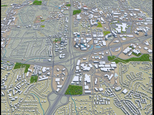 sandy springs city georgia usa 25km 3D Model