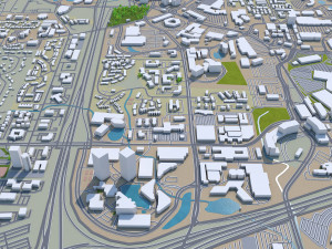 sandy springs city georgia usa 25km 3D Model