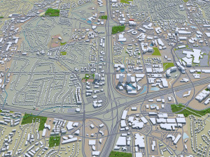 sandy springs city georgia usa 25km 3D Model