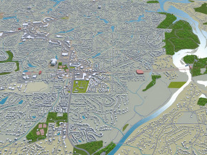 sandy springs city georgia usa 25km 3D Model