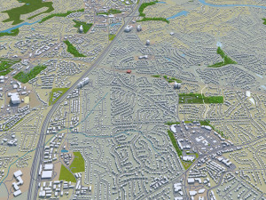 sandy springs city georgia usa 25km 3D Model