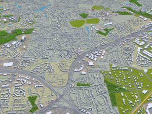 sandy springs city georgia usa 25km 3D Model