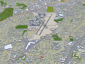 sandy springs city georgia usa 25km 3D Model