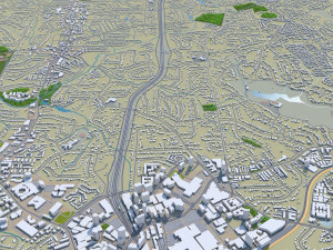 sandy springs city georgia usa 25km 3D Model