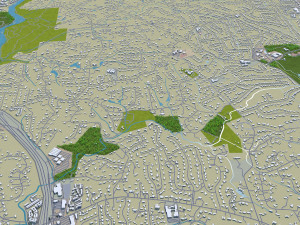 sandy springs city georgia usa 25km 3D Model