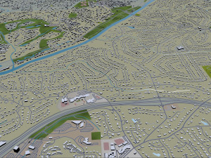 sandy springs city georgia usa 25km 3D Model