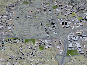 sandy springs city georgia usa 25km 3D Model
