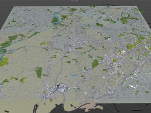 sandy springs city georgia usa 25km 3D Model