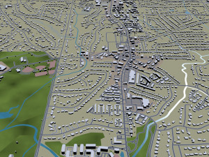 sandy springs city georgia usa 25km 3D Model