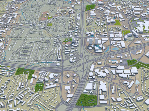 sandy springs city georgia usa 25km 3D Model