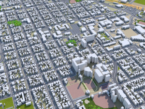 santa clara city california usa 20km Modèle 3D
