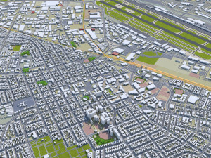 santa clara city california usa 20km Modèle 3D