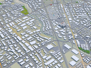 santa clara city california usa 20km Modèle 3D