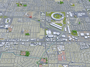 santa clara city california usa 20km Modèle 3D