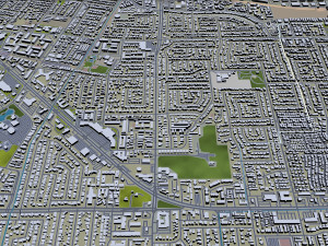 santa clara city california usa 20km Modèle 3D