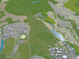 santa cruz city california usa 20km Modèle 3D