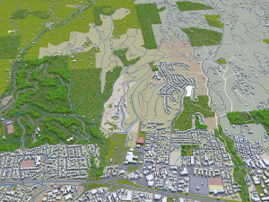 santa cruz city california usa 20km Modèle 3D
