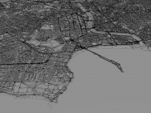 santa cruz city california usa 20km Modèle 3D