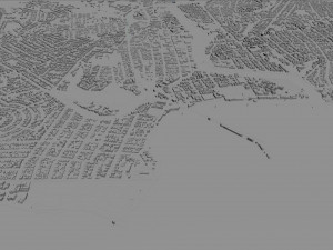 santa cruz city california usa 20km Modèle 3D