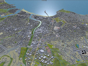 santa cruz city california usa 20km Modèle 3D
