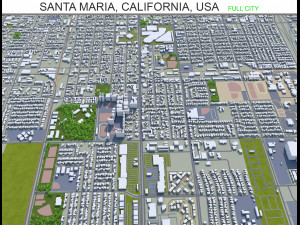 santa maria city california usa 20km 3D Model