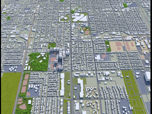 santa maria city california usa 20km 3D 模型